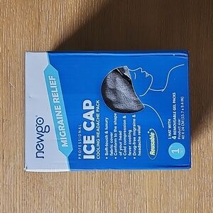 Newgo Migraine Relief Ice Gray Cap NEW/SEALED REUSABLE